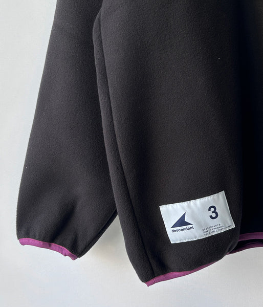 DESCENDANT/HUMMING FLEECE PULLOVER (BLACK)