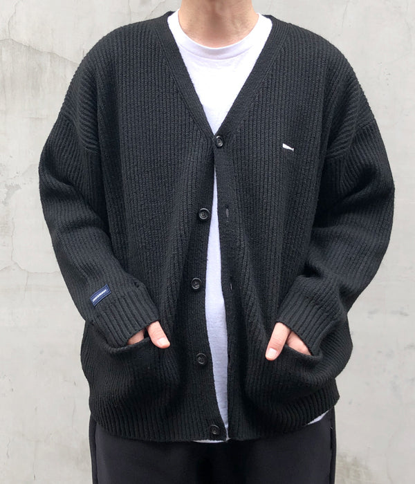 DESCENDANT/NURSE KNIT CARDIGAN (BLACK)