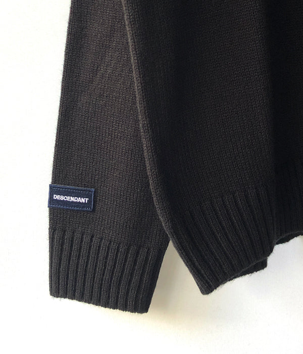 DESCENDANT/STRAND MOCK NECK KNIT (BLACK)