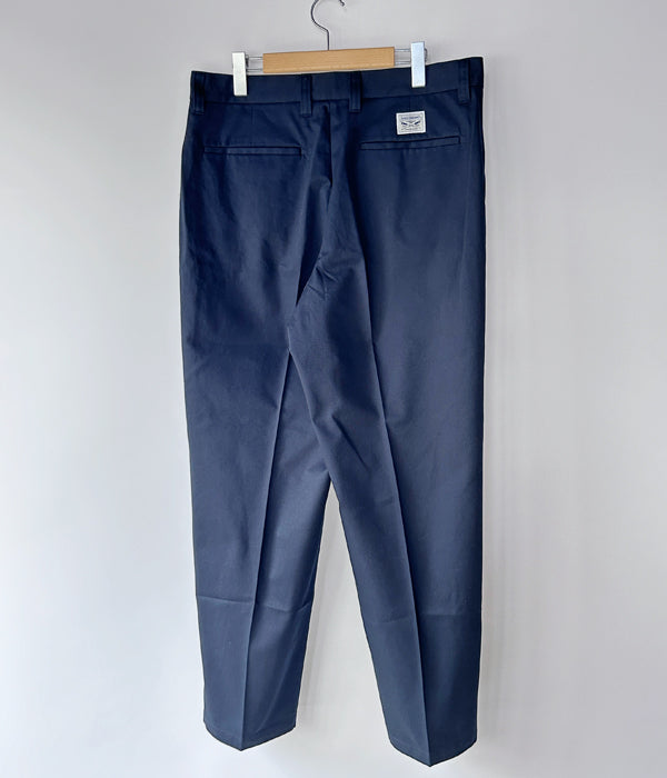 DESCENDANT/DC-6 GDT TWILL TROUSERS (NAVY)