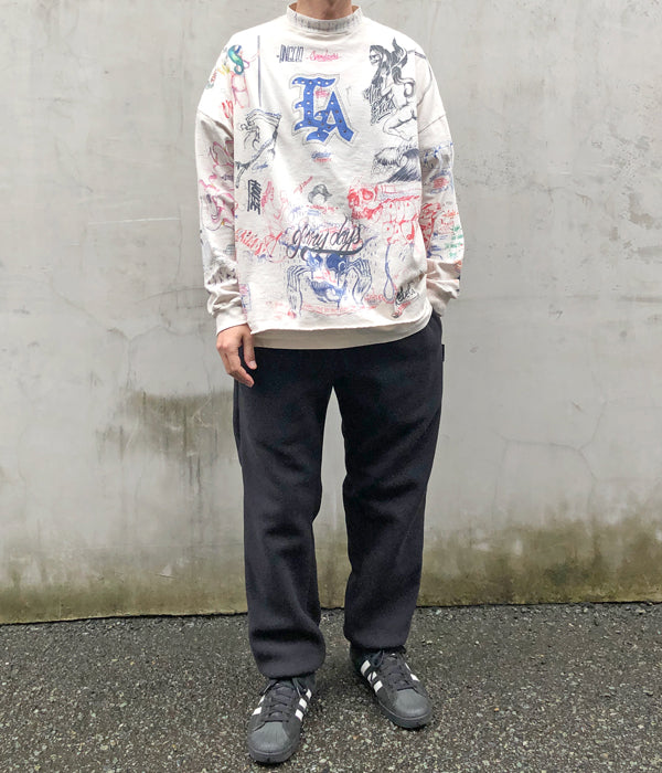 トップス SAINT MICHAEL BR_LS TEE LA / WHITE SAINT MICHAEL/BR_LS TEE/LA/WHITE