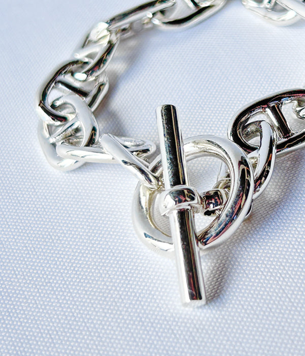 INTERIM/TAXCO SILVER ANCHOR BRACELET (M)