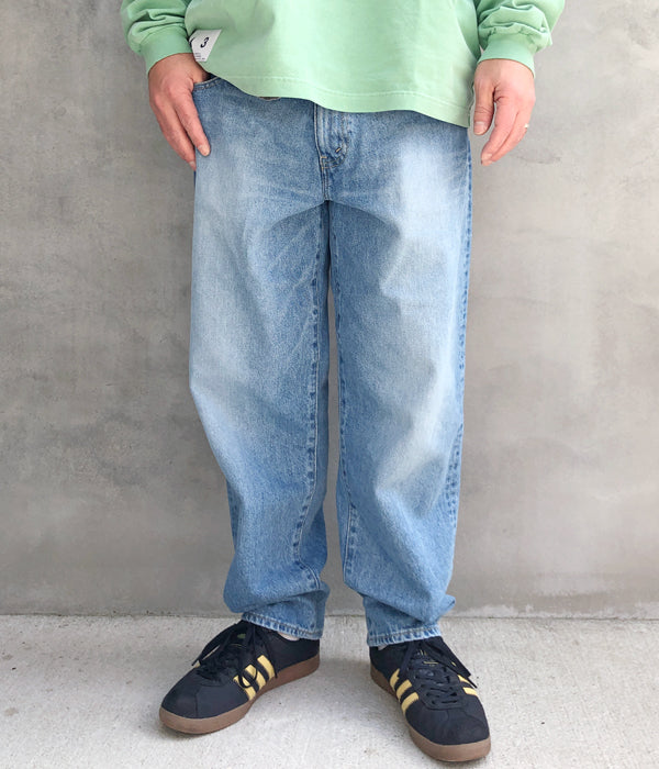DESCENDANT/1995 DENIM TROUSERS BAGGY HARD WASH (INDIGO)