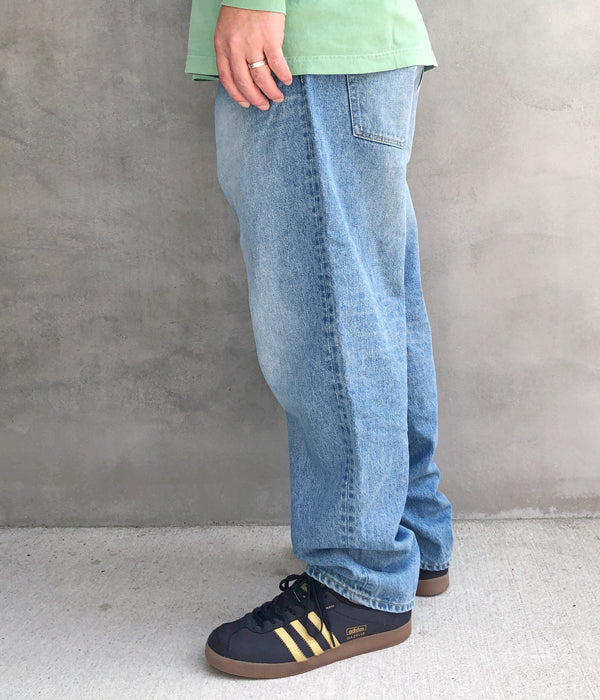 DESCENDANT/1995 DENIM TROUSERS BAGGY HARD WASH (INDIGO)