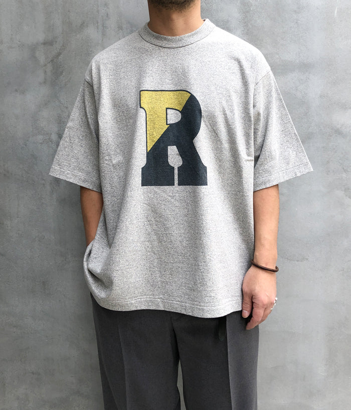 blurhms ROOTSTOCK/b-ROOTSTOCK 88/12 Print Tee WIDE (HEATHER GREY)