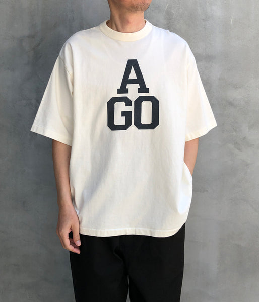 blurhms ROOTSTOCK/CHIC-AGO 88/12 Print Tee WIDE (IVORY)