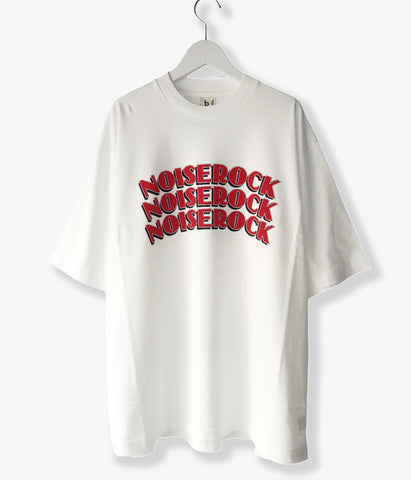 blurhms ROOTSTOCK/NOISE ROCK Print Tee WIDE (WHITE)