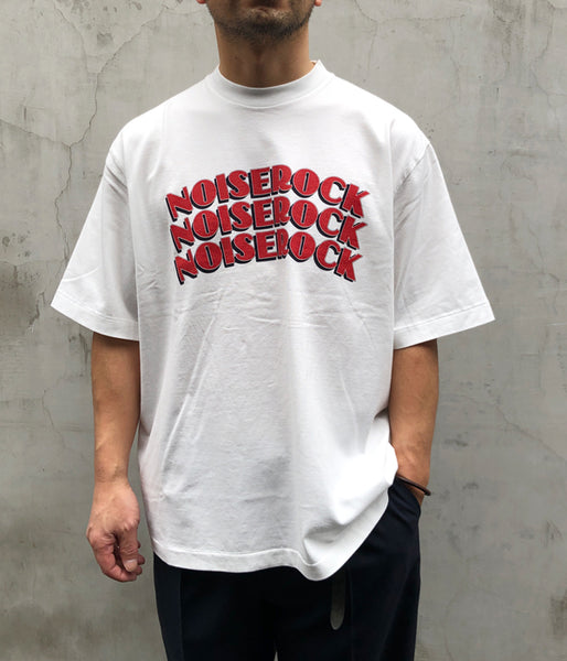blurhms ROOTSTOCK/NOISE ROCK Print Tee WIDE (WHITE)