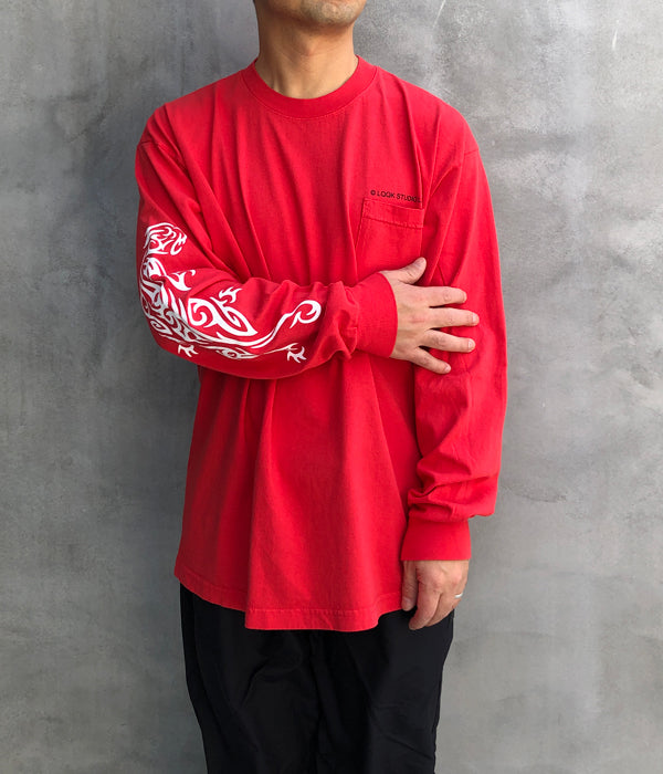 LQQK Studio/CRAWLING PANTHER L/S TEE(TOMATO)
