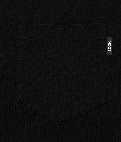 LQQK Studio/L/S RUGBY WEIGHT POCKET TEE(BLACK)