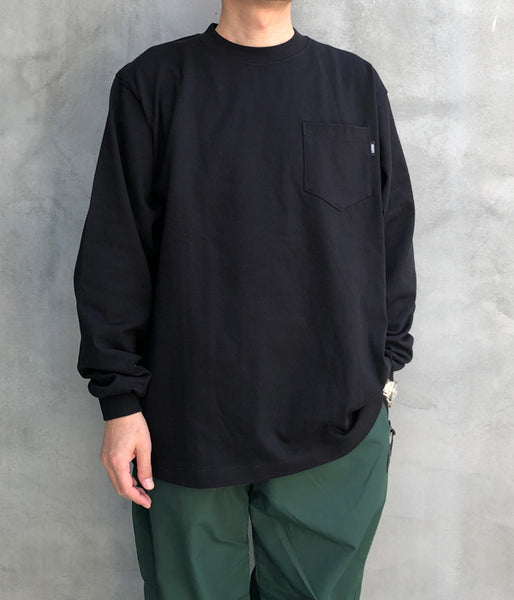 LQQK Studio/L/S RUGBY WEIGHT POCKET TEE (BLACK)