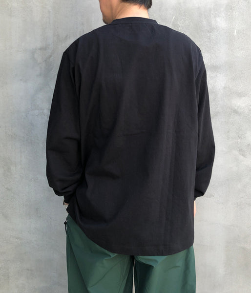 LQQK Studio/L/S RUGBY WEIGHT POCKET TEE (BLACK)