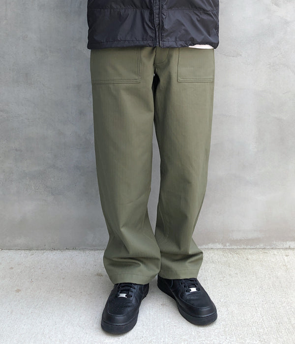 INTERIM/ORGANIC COTTON HBT TWILL BAKER PANTS (OLIVE)