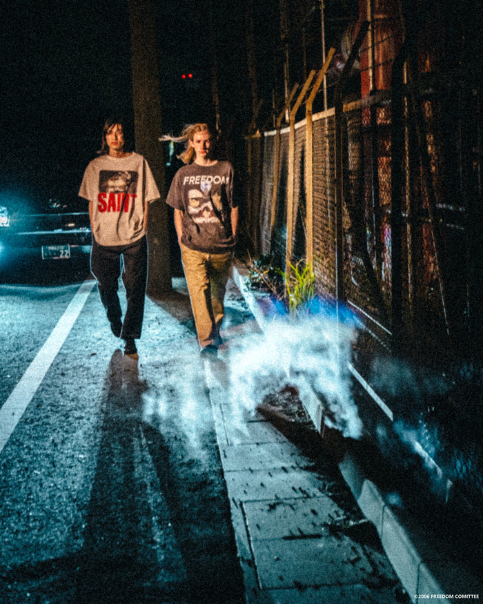 SAINT MICHAEL/FD_SS TEE/FREEDOM/BLACK