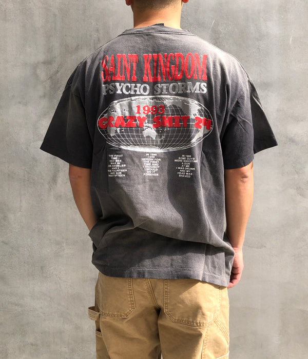 トップス SAINT MICHAEL LM-SS TEE / ST KINGDOM SAINT MICHAEL/LM_SS TEE/ST KINGDOM/BLK