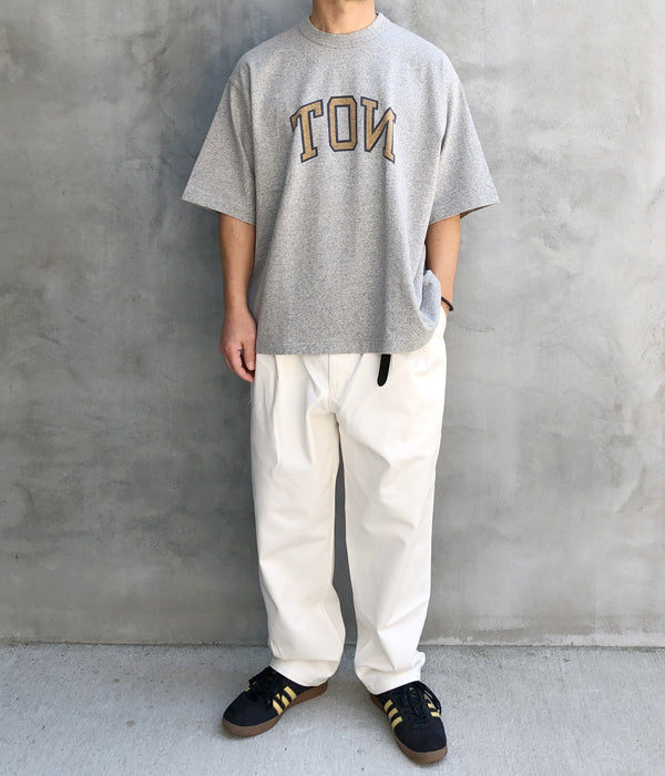DESCENDANT/DC-3 ORGANIC COTTON TWILL TROUSERS (WHITE)