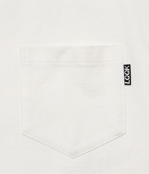 LQQK Studio/S/S RUGBY WEIGHT POCKET TEE (WHITE)