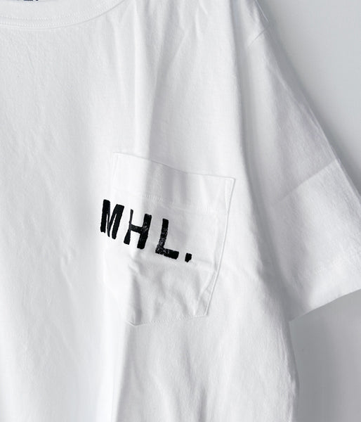 MHL./PRINTED COTTON JERSEY SS (WHITE)