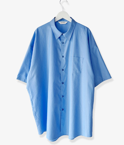 DIGAWEL/OVERSIZED S/S SHIRT (DARK SAX)