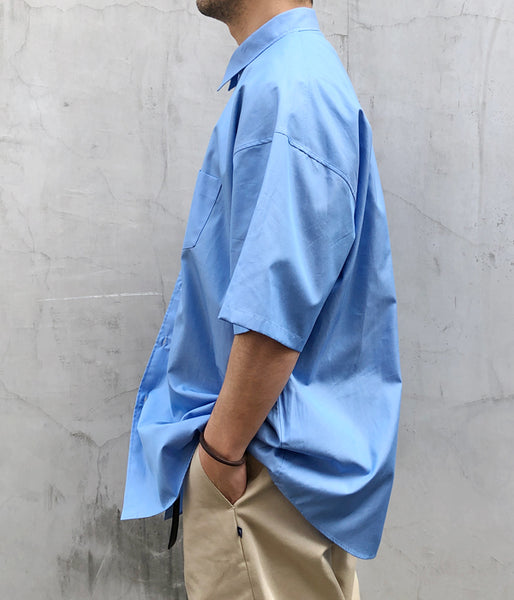 DIGAWEL/OVERSIZED S/S SHIRT (DARK SAX)