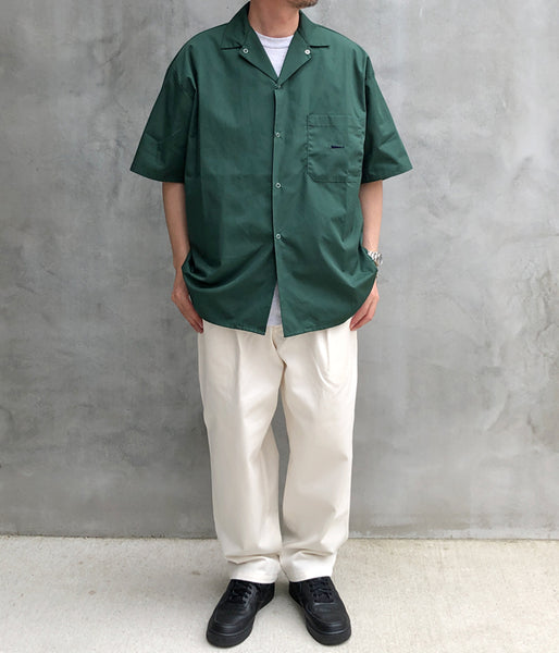 DESCENDANT/SOUS OPEN COLLAR SS SHIRT (GREEN)