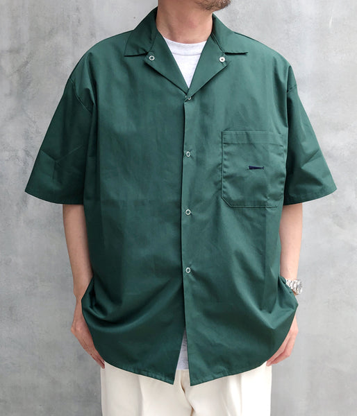 DESCENDANT/SOUS OPEN COLLAR SS SHIRT (GREEN)