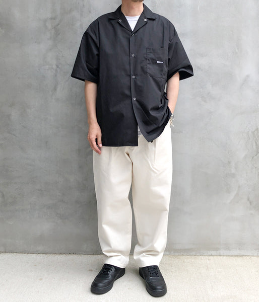 DESCENDANT/SOUS OPEN COLLAR SS SHIRT (BLACK)