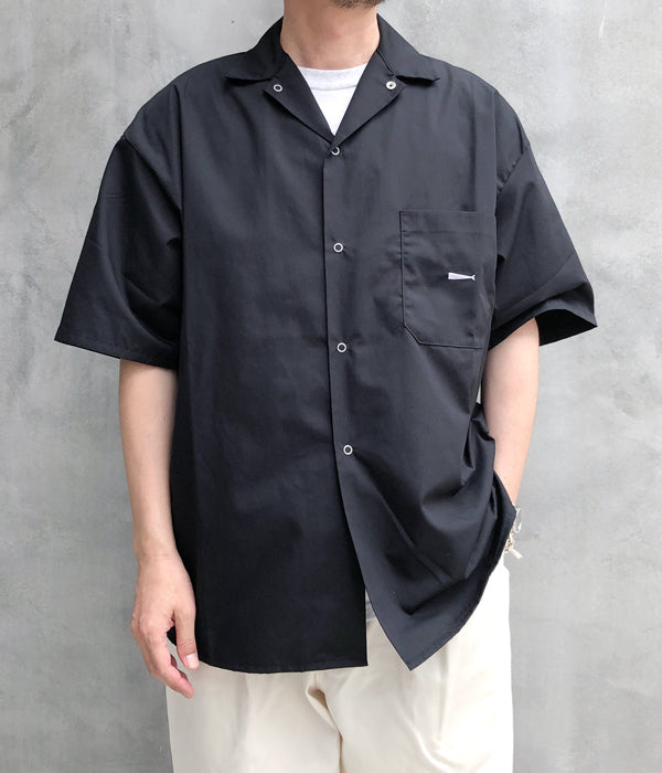 DESCENDANT/SOUS OPEN COLLAR SS SHIRT (BLACK)
