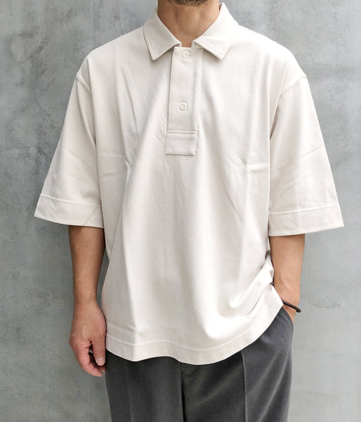 MHL./DRY PIQUE JERSEY POLO SS (ECRU)