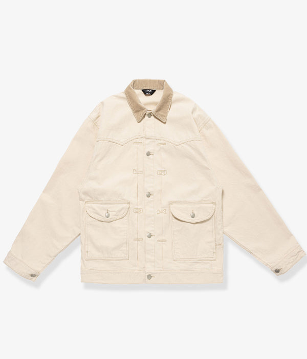 LQQK Studio/EMBOSSED DENIM JACKET (NATURAL)