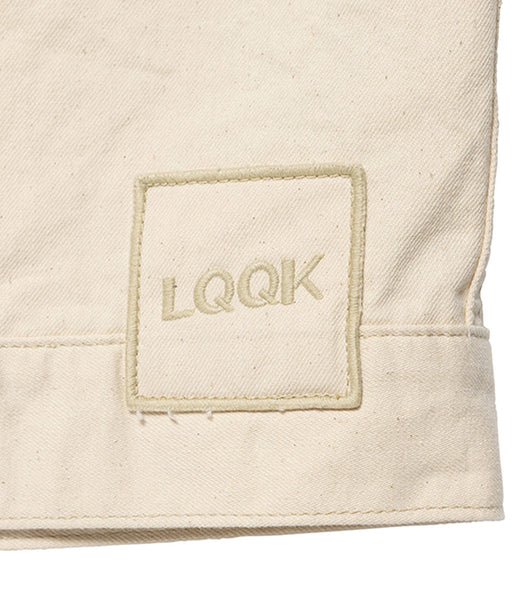 LQQK Studio/EMBOSSED DENIM JACKET (NATURAL)