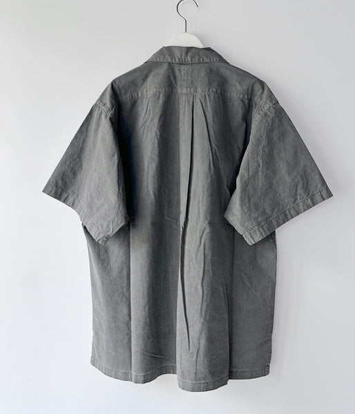 DESCENDANT/S WIND OPEN COLLAR SS SHIRT (GRAY)