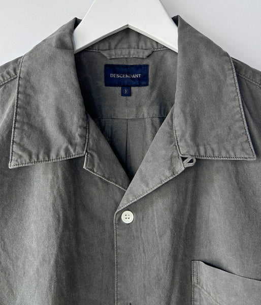 DESCENDANT/S WIND OPEN COLLAR SS SHIRT (GRAY)