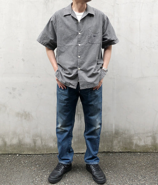 DESCENDANT/S WIND OPEN COLLAR SS SHIRT (GRAY)