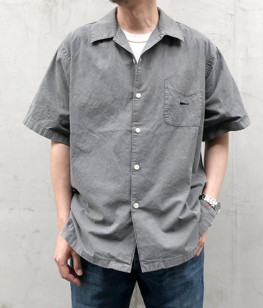 DESCENDANT/S WIND OPEN COLLAR SS SHIRT (GRAY)