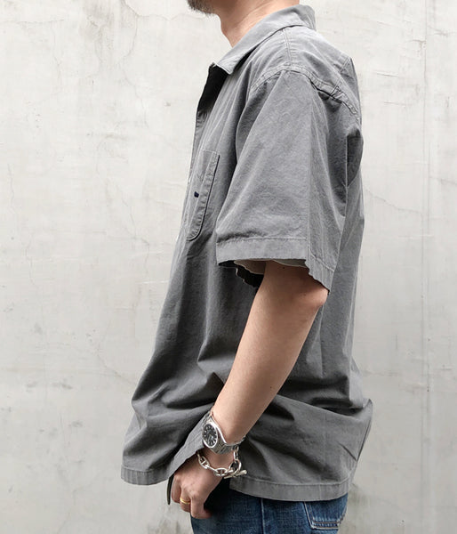 DESCENDANT/S WIND OPEN COLLAR SS SHIRT (GRAY)