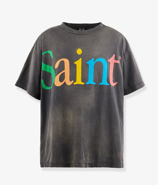 SAINT MICHAEL/SS TEE/COLOFUL SAINT/BLK