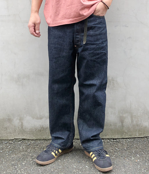 INTERIM/1937XX" SHUTTLE DENIM TROUSERS (NAVY)