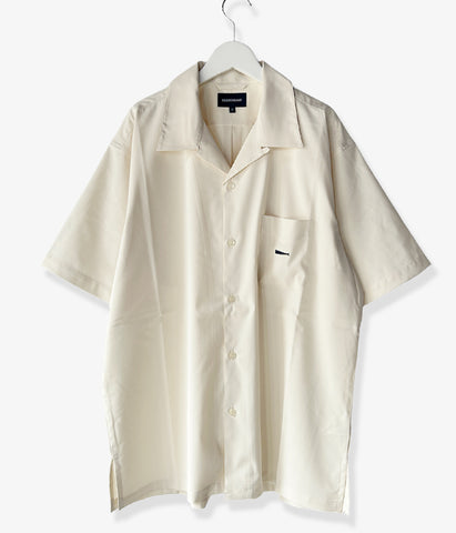 DESCENDANT/PIER OPEN COLLAR SS SHIRT (OFF WHITE)