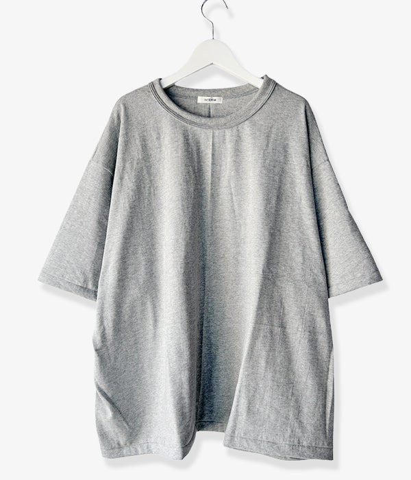 INTERIM/BINDER NECK LOOP WHEEL AME-KAJI TEE (A.GRAY)