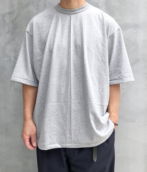 INTERIM/BINDER NECK LOOP WHEEL AME-KAJI TEE (A.GRAY)