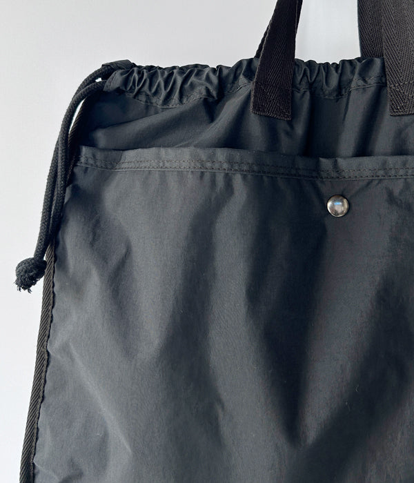 MHL./RECYCLE NYLON TAFFETA DRAWSTRING BAG L