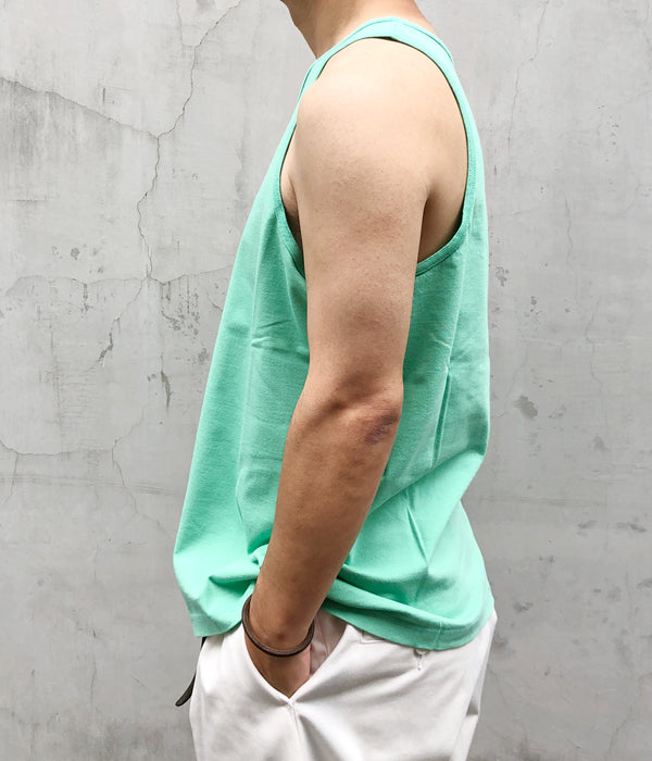 DESCENDANT/CACHALOT ORGANIC COTTON TANKTOP (GREEN)