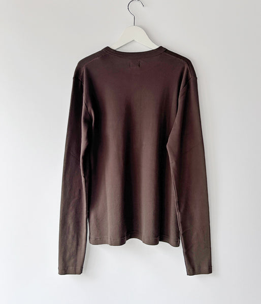 blurhms ROOTSTOCK/CLASSIC RIB HENLEY-NECK L/S (KhakiBrown)