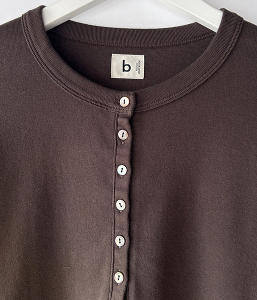 blurhms ROOTSTOCK/CLASSIC RIB HENLEY-NECK L/S (KhakiBrown)