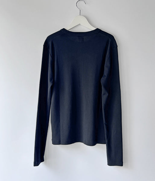 blurhms ROOTSTOCK/CLASSIC RIB HENLEY-NECK L/S (Black)