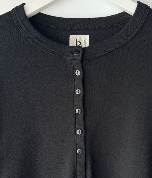 blurhms ROOTSTOCK/CLASSIC RIB HENLEY-NECK L/S (Black)