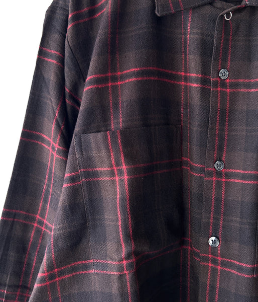 HIGH! STANDARD/LT FLANNEL WORK SHIRT (BROWN)