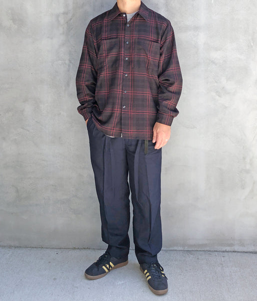 HIGH! STANDARD/LT FLANNEL WORK SHIRT (BROWN)