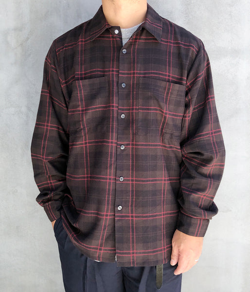 HIGH! STANDARD/LT FLANNEL WORK SHIRT (BROWN)